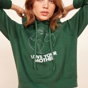 Reformation Love Your Mother Coronado Green Sweatshirt Hoodie XS